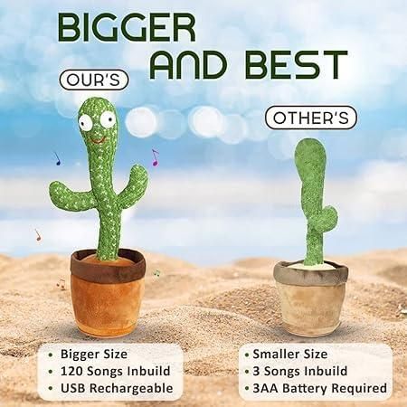 Fun LED Musical Dancing & Mimicry Cactus Toy