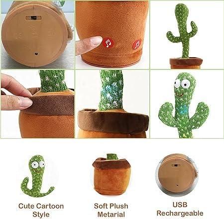 Fun LED Musical Dancing & Mimicry Cactus Toy